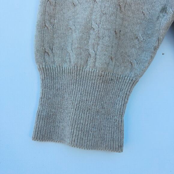 I Levrieri Men’s Italian Cashmere Silk Sweater Cream Beige Nude Tan Medium - Picture 6 of 8